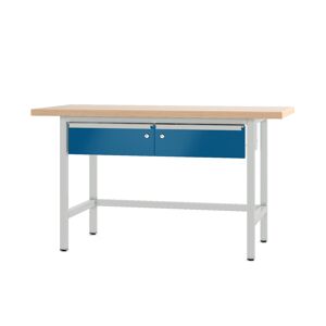 Profi-Werktisch '21-WT-11' lichtgrau/enzianblau 150 x 70 x 85,5 cm