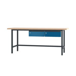 Profi-Werktisch '31-WT-011' anthrazitgrau/enzianblau 200 x 70 x 85,5 cm