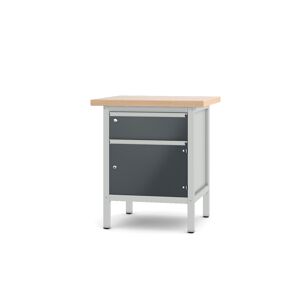Profi-Werkbank '11 S 2' lichtgrau/anthrazitgrau 75 x 70 x 85,5 cm