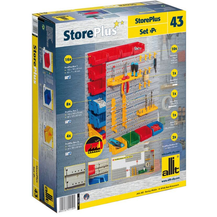 StorePlus Wandsystem 'Set P 43' mit 2 x Endloswand