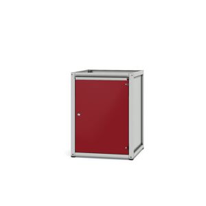 Sockelschrank '41 S 4R' 0,65 m lichtgrau/rubinrot