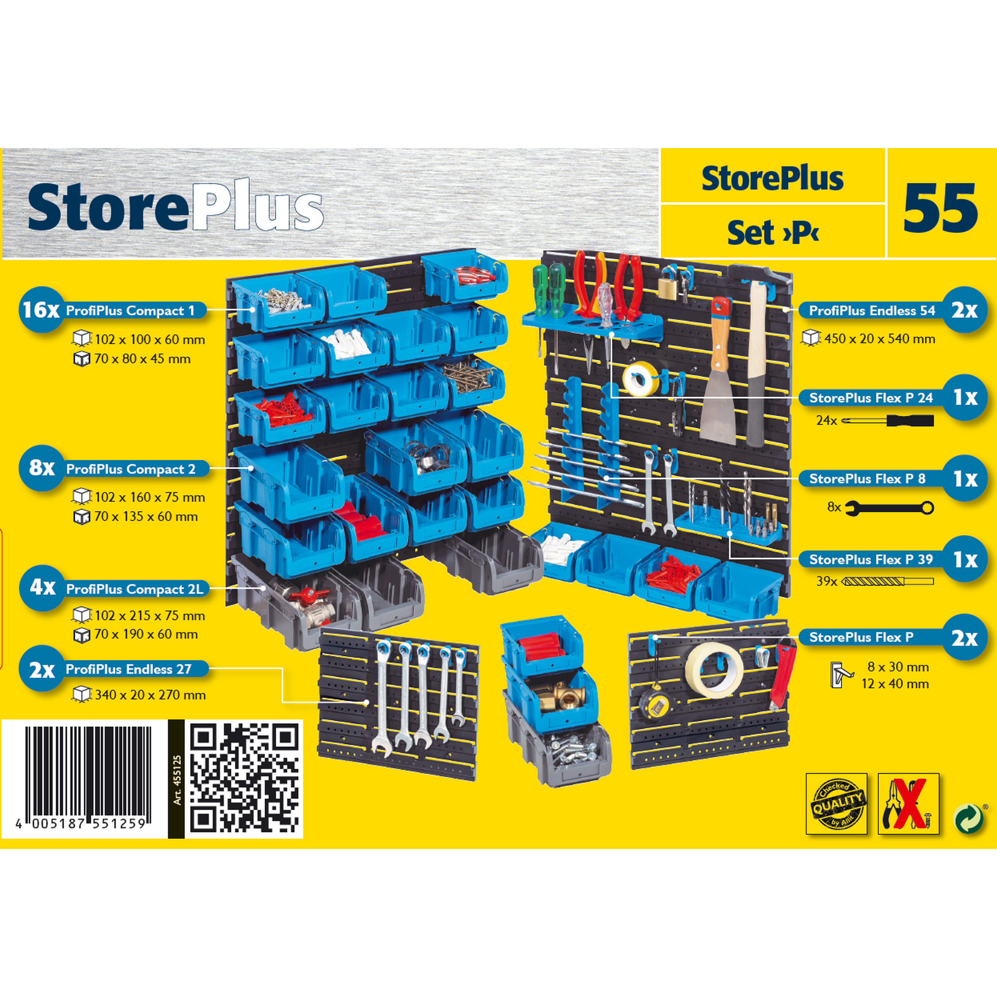 Werkzeughaltesysteme 'StorePlus Set >P< 55'