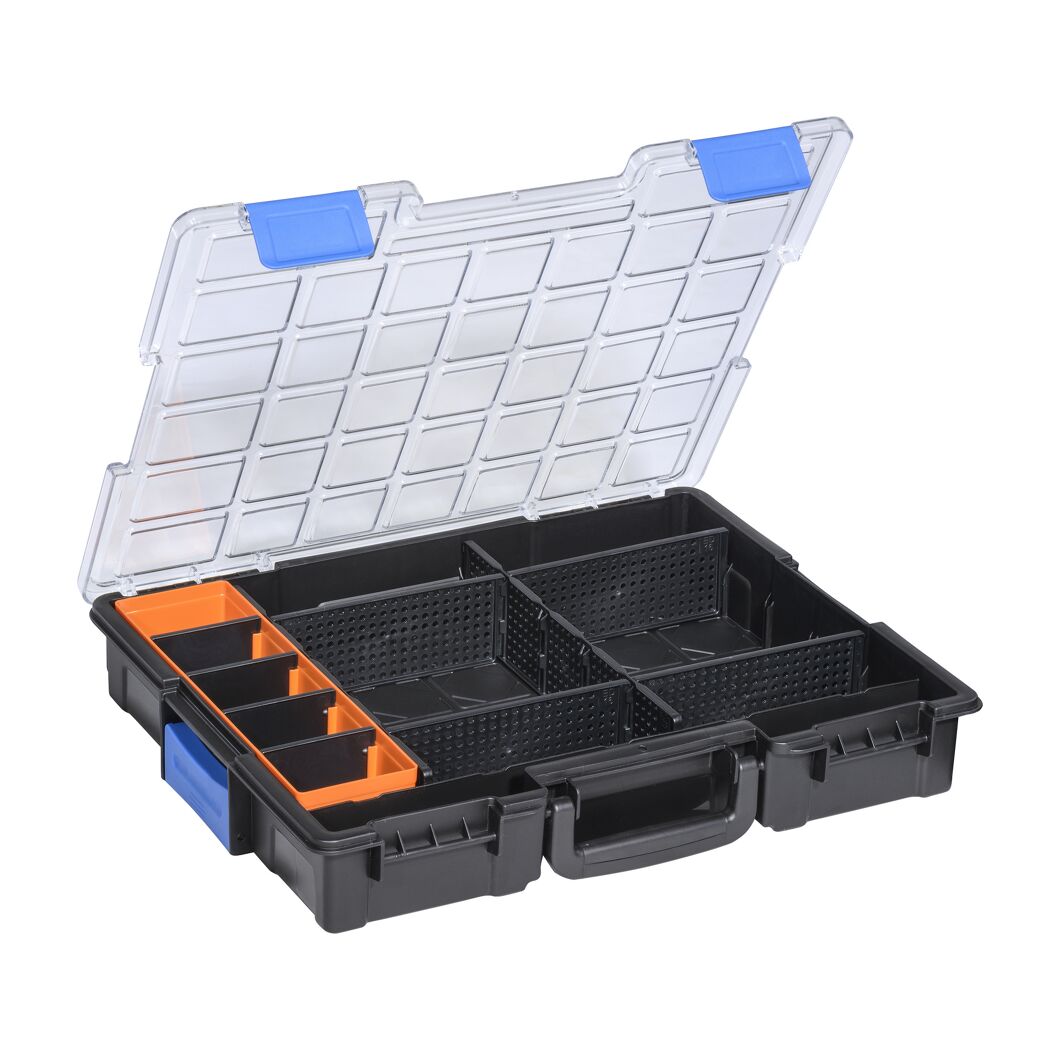 EuroPlus Profi-Kleinteilekoffer 'Pro K44/12-6' mit Clips schwarz