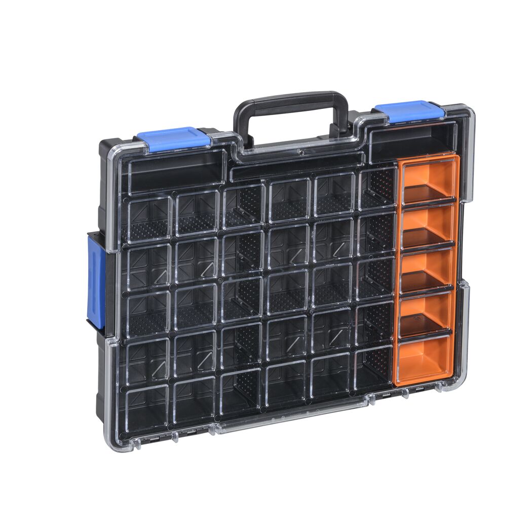 EuroPlus Profi-Kleinteilekoffer 'Pro K44/12-6' mit Clips schwarz