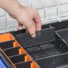EuroPlus Profi-Kleinteilekoffer 'Pro K44/12-6' mit Clips schwarz