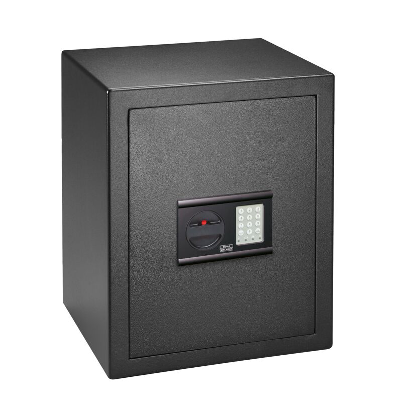 Schwarzer Tresor mit elektronischem Tastenfeld
