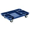 Blauer Systemkoffer mit Rollen