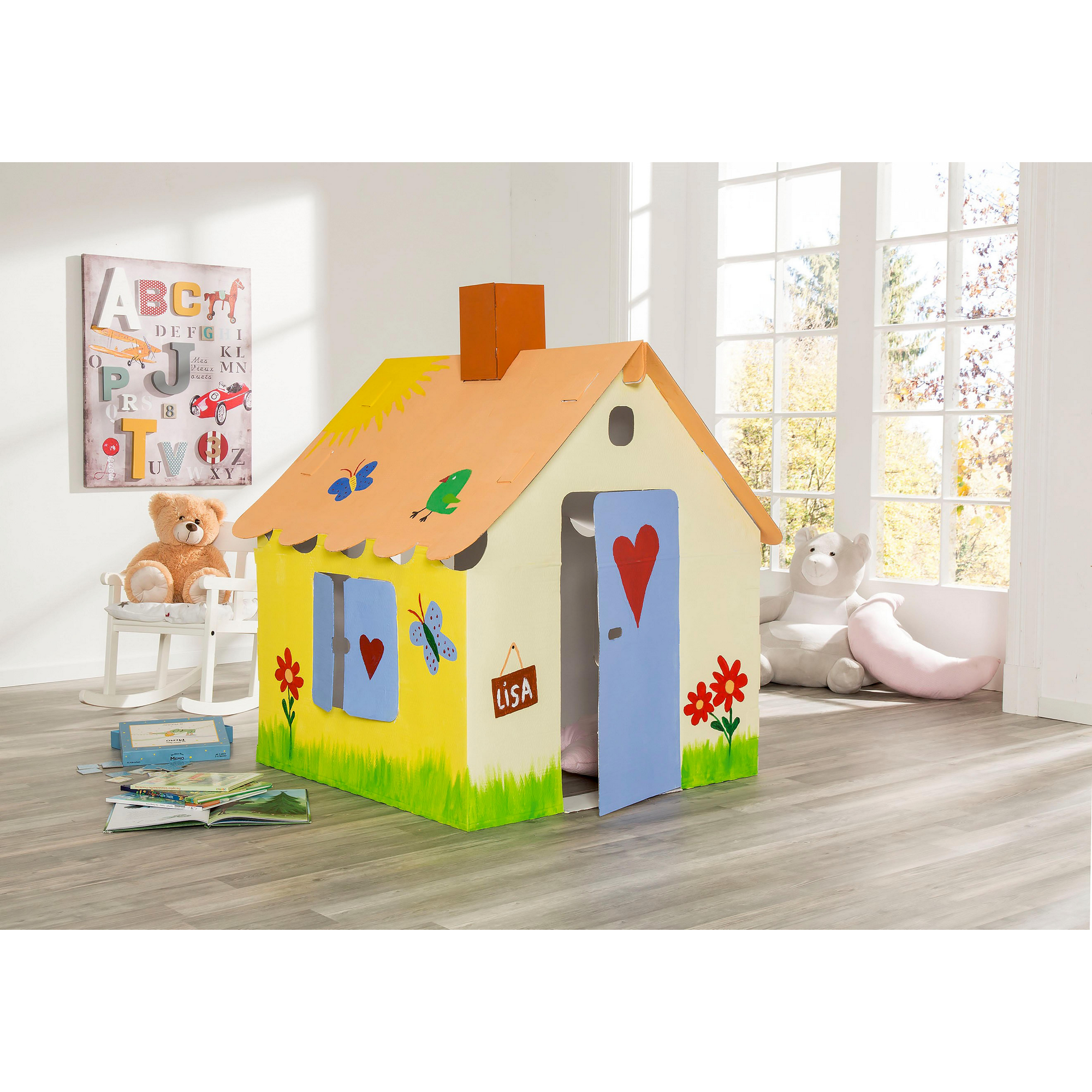 Spielzeug-Haus für Kinder 100 x 90 x 105 cm aus Pappe + product picture