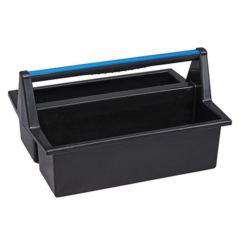 Schwarzer Werkzeugkasten McPlus Do It C 40 mit blauem Griff