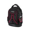 Schwarzer Werkzeugrucksack mit roten Details