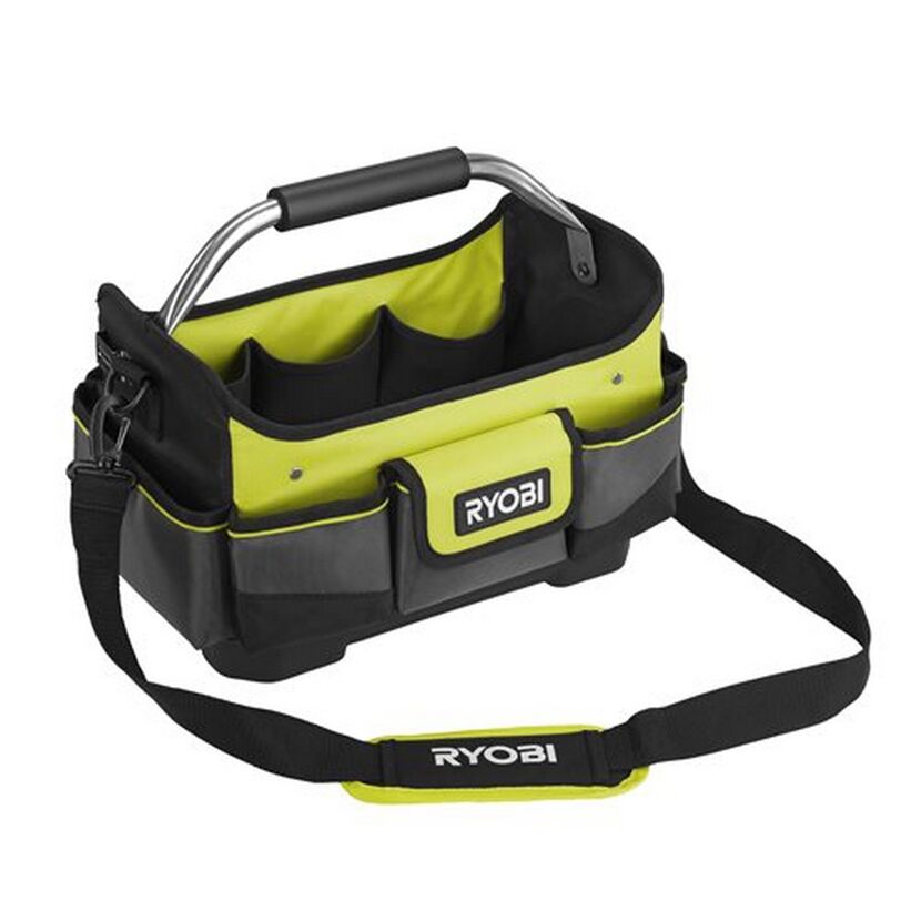 RYOBI Werkzeugtasche schwarz-grün mit Tragegriff und Schultergurt