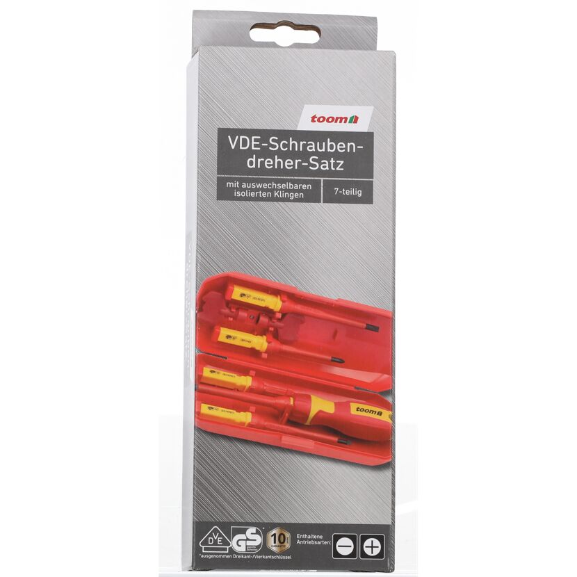 VDE-Schraubendreher-Set von toom mit auswechselbaren Klingen