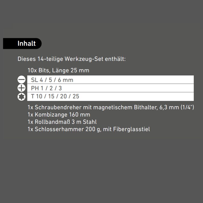 14-teiliges Werkzeug-Set