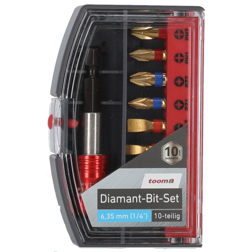 Diamant-Bit-Set, 6,35 mm (1/4"), 10-teilig
