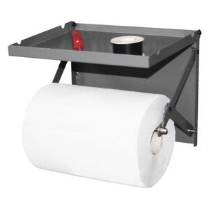 Papierrollenhalter mit Ablagefach aus Stahlblech