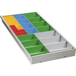 Universal-Schubladenunterteilungs-Set mit 25 Boxen, 78,5 x 37 x 7 cm