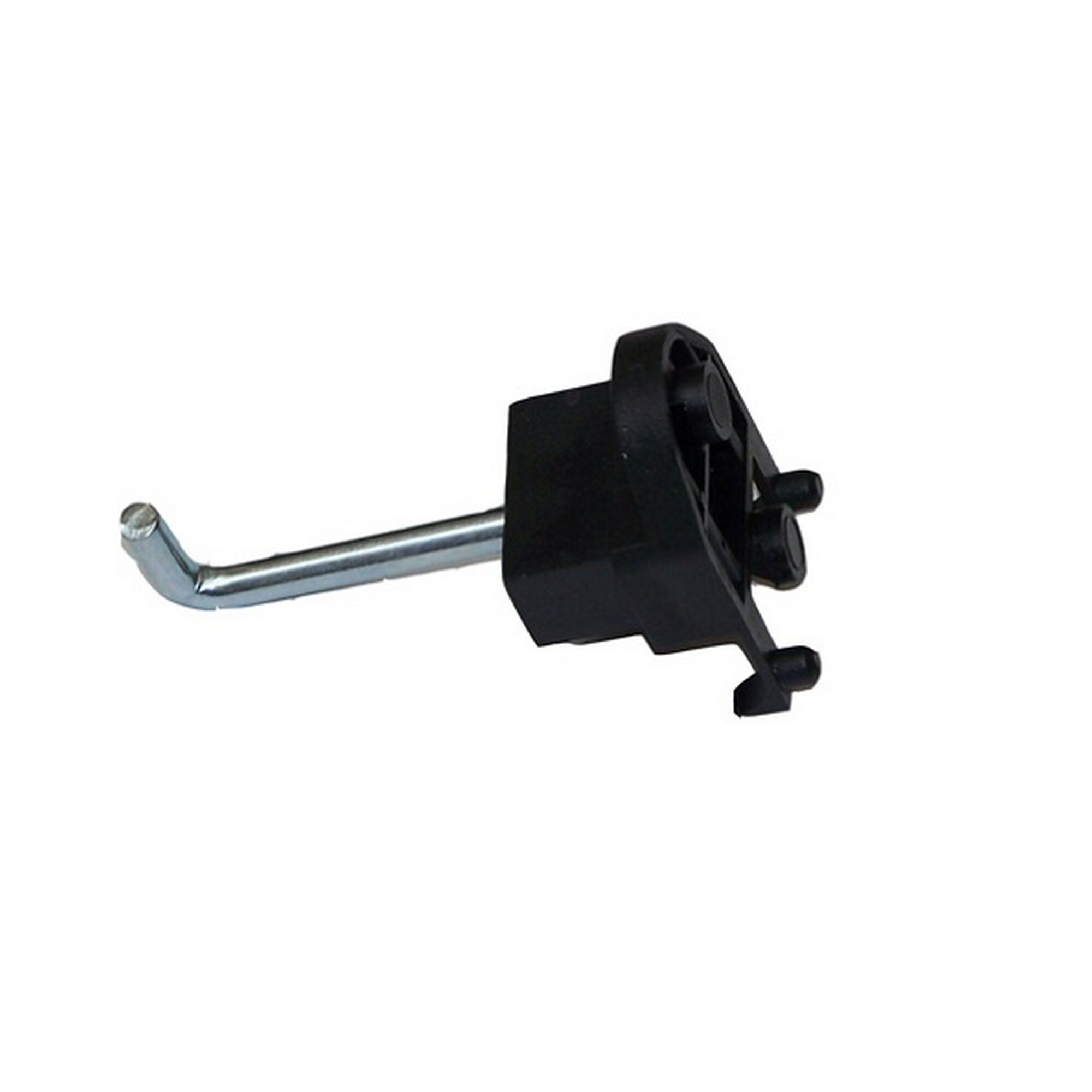 Schwarzer Systemhalter mit Metallhaken