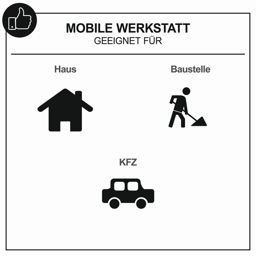 Mobile Werkstatt für Haus, Baustelle und KFZ