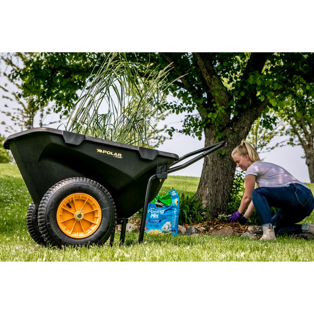 Schubkarre 'Cub Cart' schwarz Stahl / Kunststoff 127 x 71 x 74 198 Liter