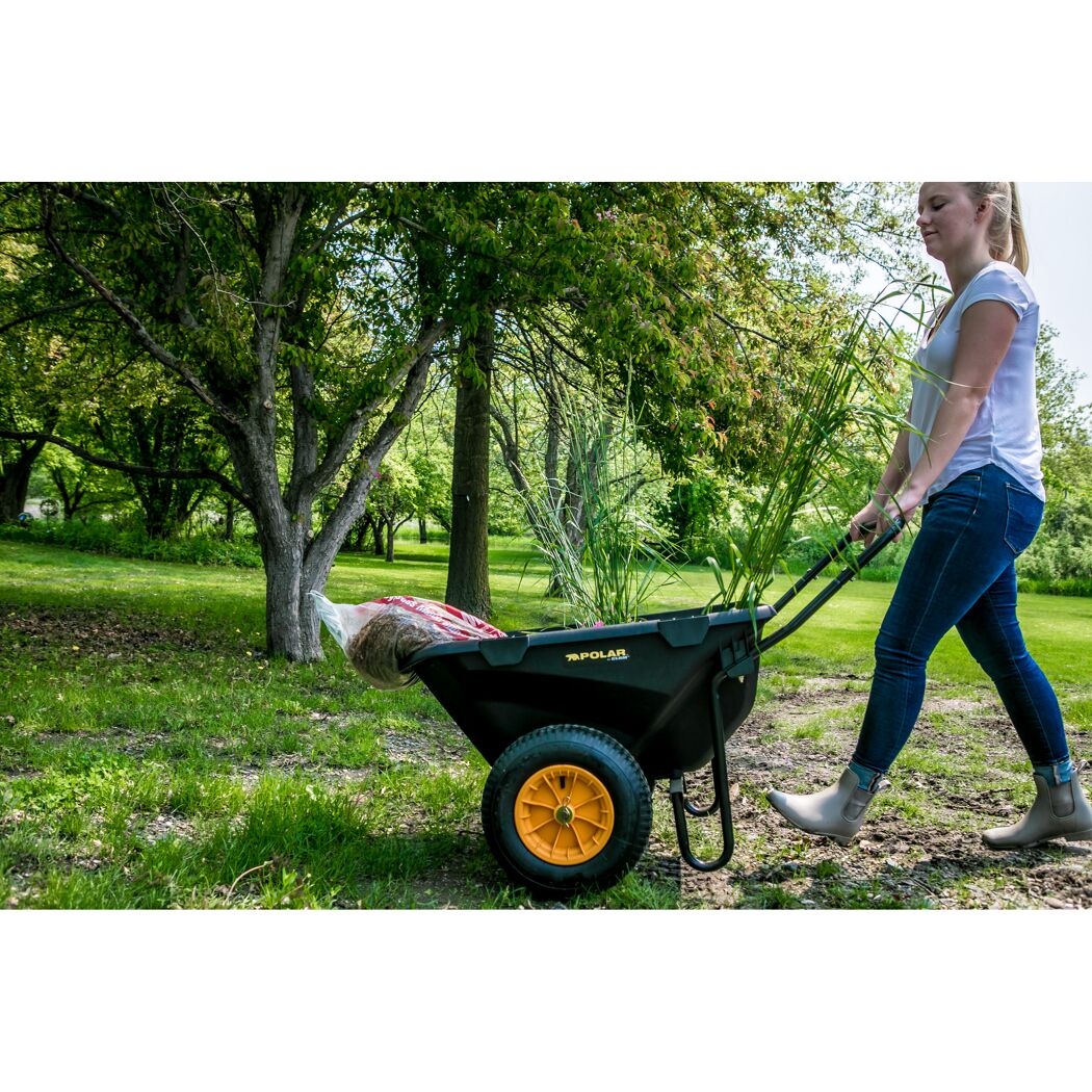 Schubkarre 'Cub Cart' schwarz Stahl / Kunststoff 127 x 71 x 74 198 Liter