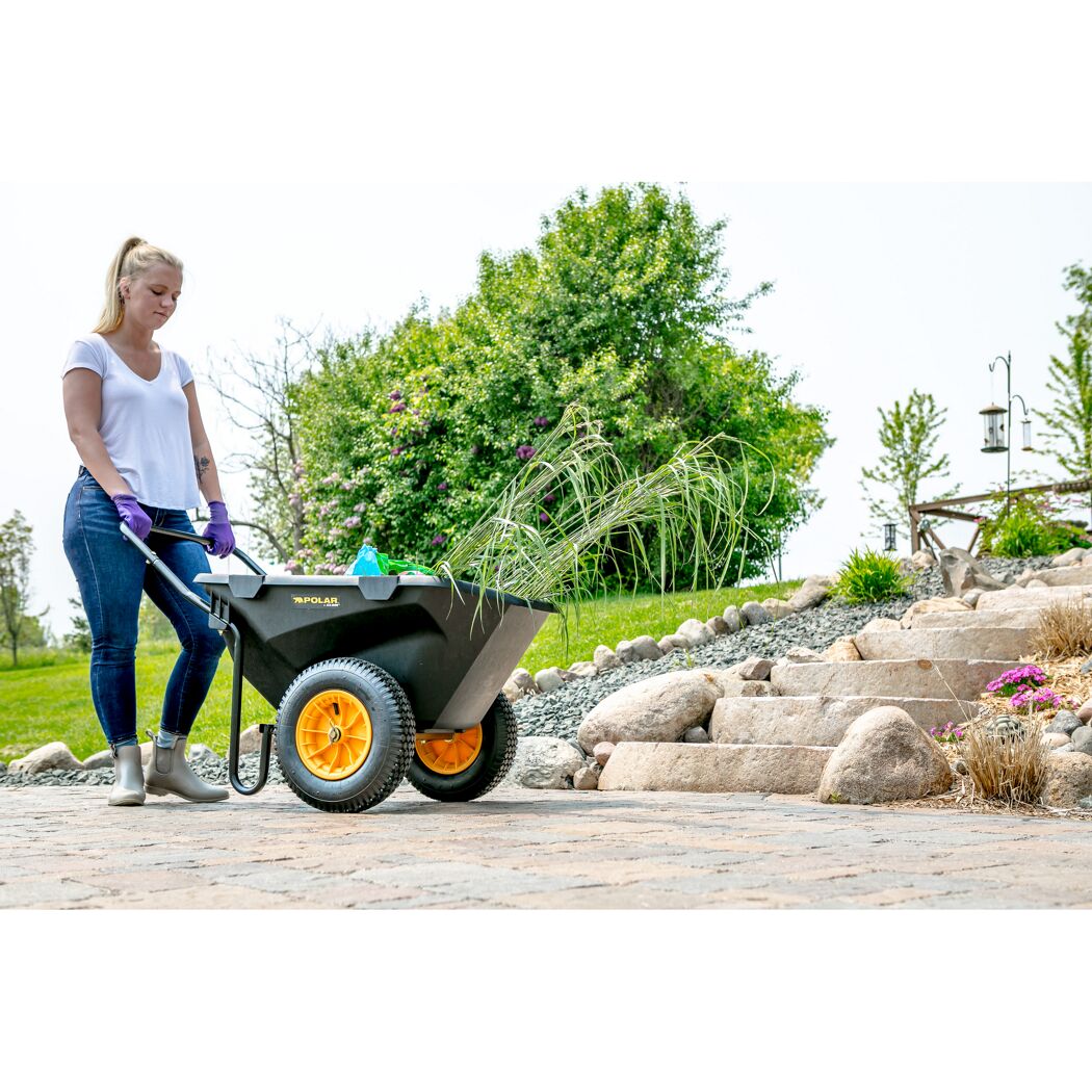 Schubkarre 'Cub Cart' schwarz Stahl / Kunststoff 127 x 71 x 74 198 Liter