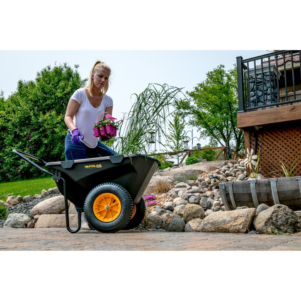 Schubkarre 'Cub Cart' schwarz Stahl / Kunststoff 127 x 71 x 74 198 Liter