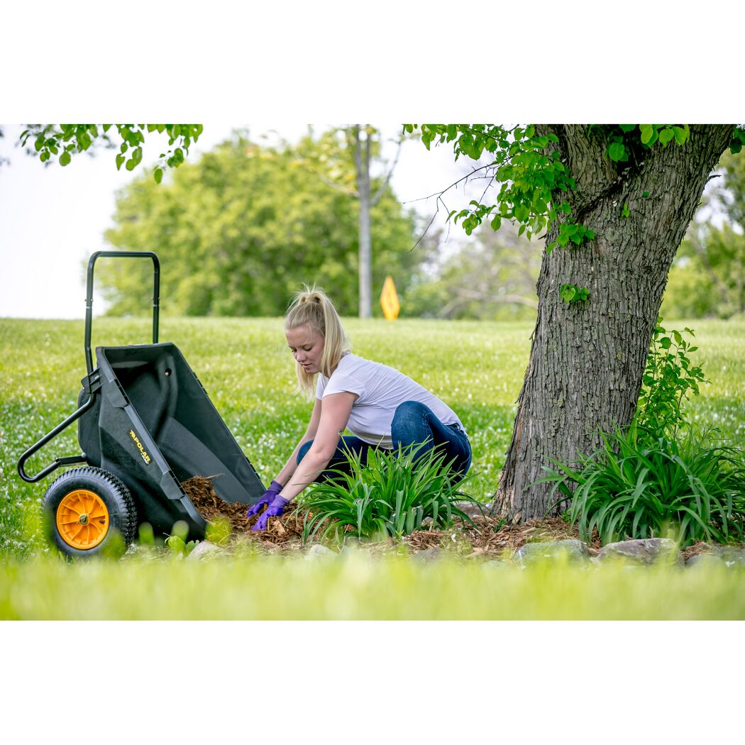Schubkarre 'Cub Cart' schwarz Stahl / Kunststoff 127 x 71 x 74 198 Liter