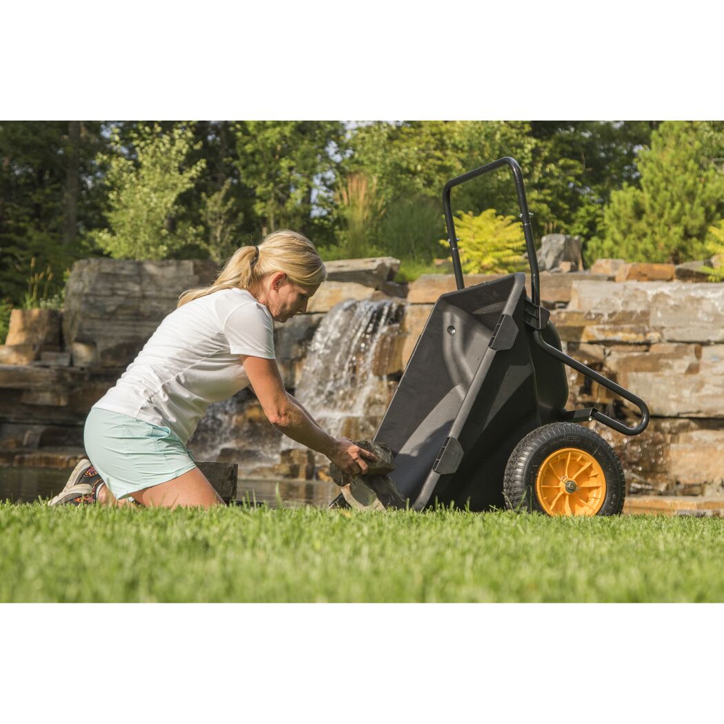 Schubkarre 'Cub Cart' schwarz Stahl / Kunststoff 127 x 71 x 74 198 Liter