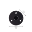 Möbelbein 'ST 5571' schwarz matt Ø 15 x 710 mm