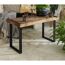 Holztisch mit Metallgestell