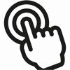 Finger tippt auf Oberfläche