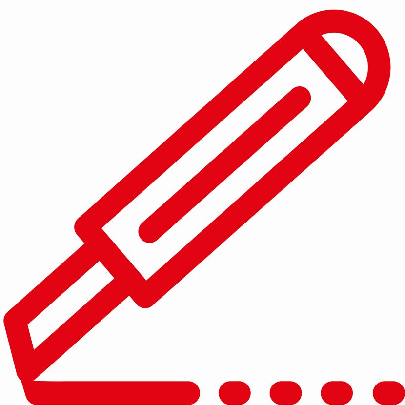 Rotes Cuttermesser