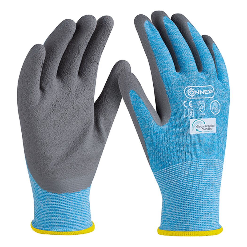 Ein Paar blaue Arbeitshandschuhe