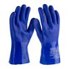 Ein Paar blaue Arbeitshandschuhe