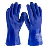 Ein Paar blaue Arbeitshandschuhe