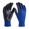 Ein Paar blaue Arbeitshandschuhe