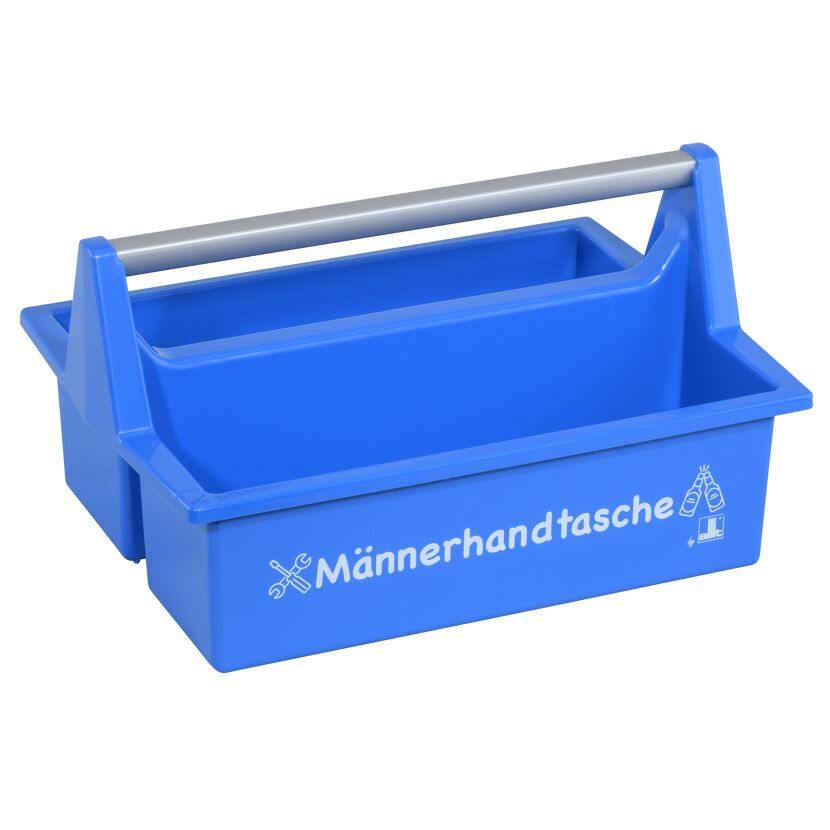 Blauer Werkzeugkasten aus Plastik