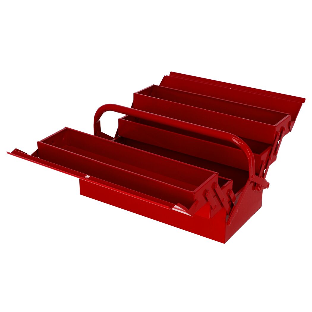 Werkzeugkasten Metall rot 42 x 20 x 20 cm