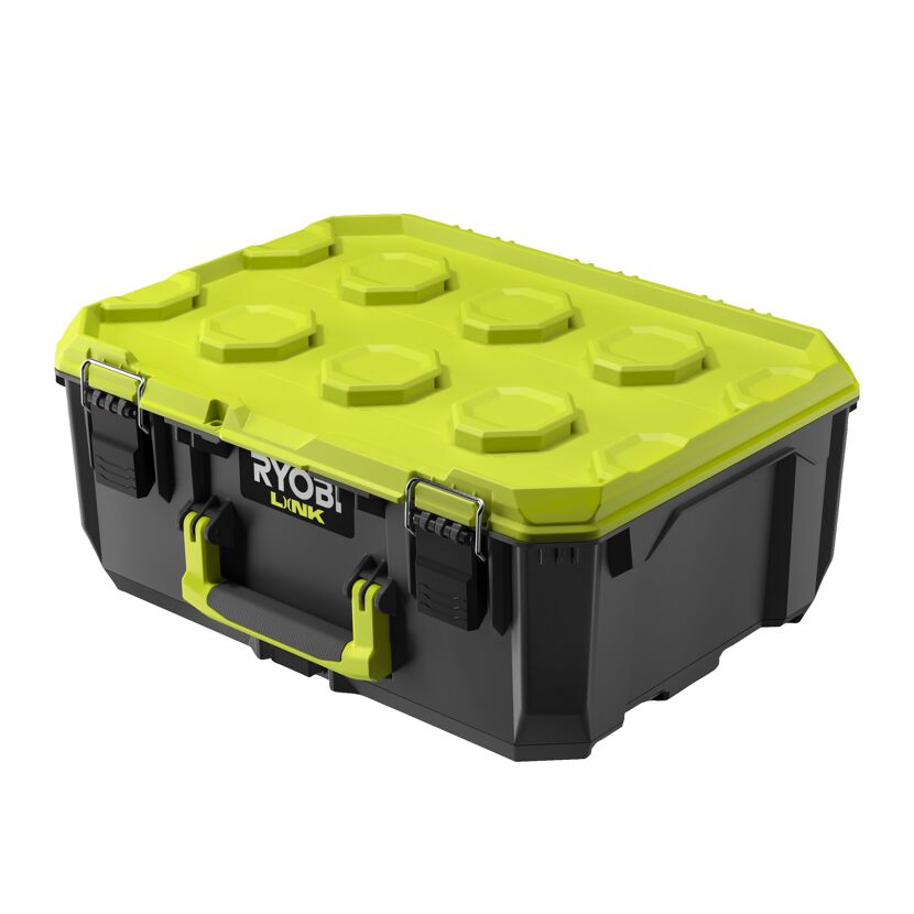 Schwarze und grüne Werkzeugbox