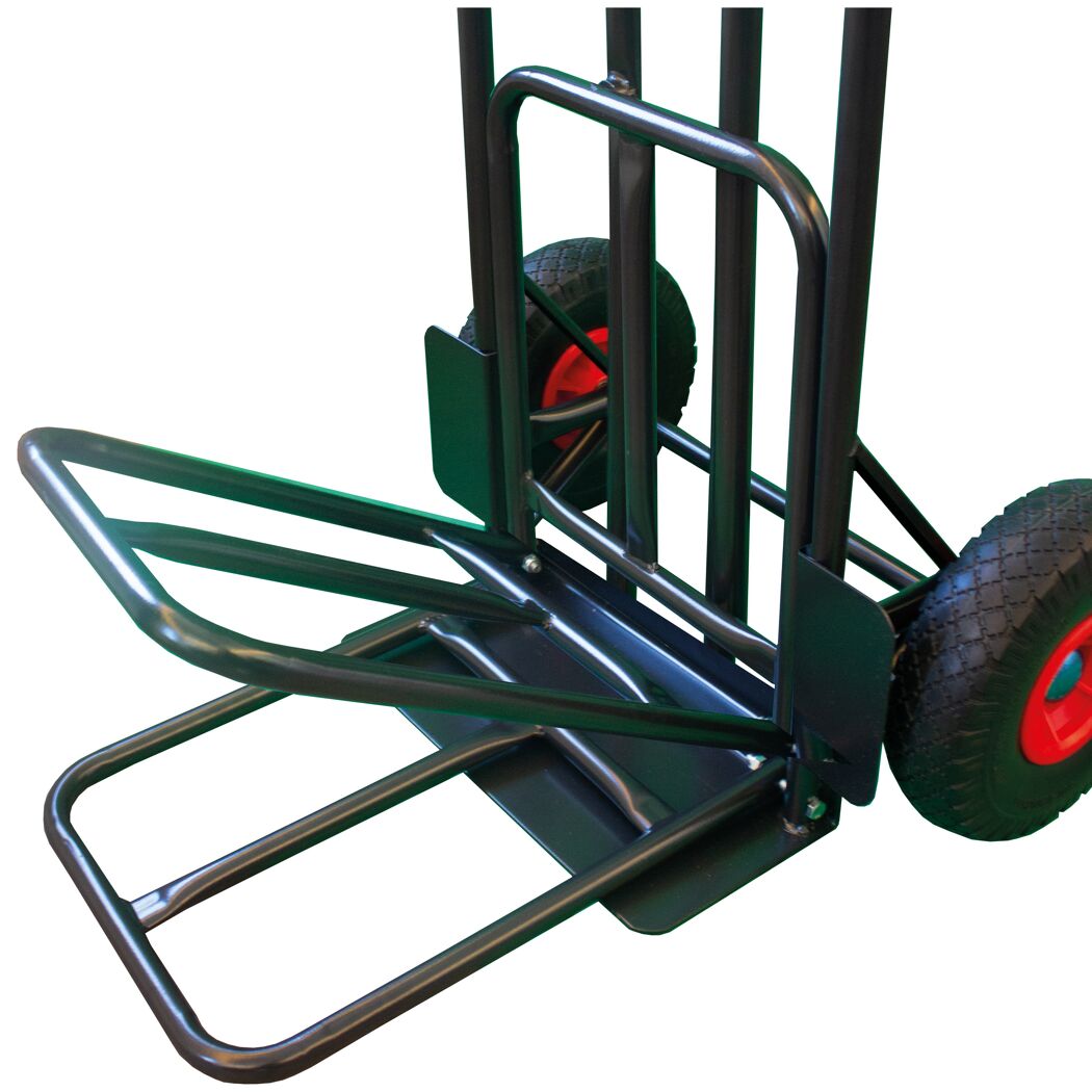 Sackkarre mit ausgeklappter Standfläche