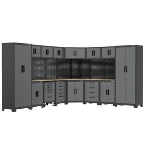 Werkstatteinrichtungs-Set schwarz 24-teilig 534 x 50 x 200 cm