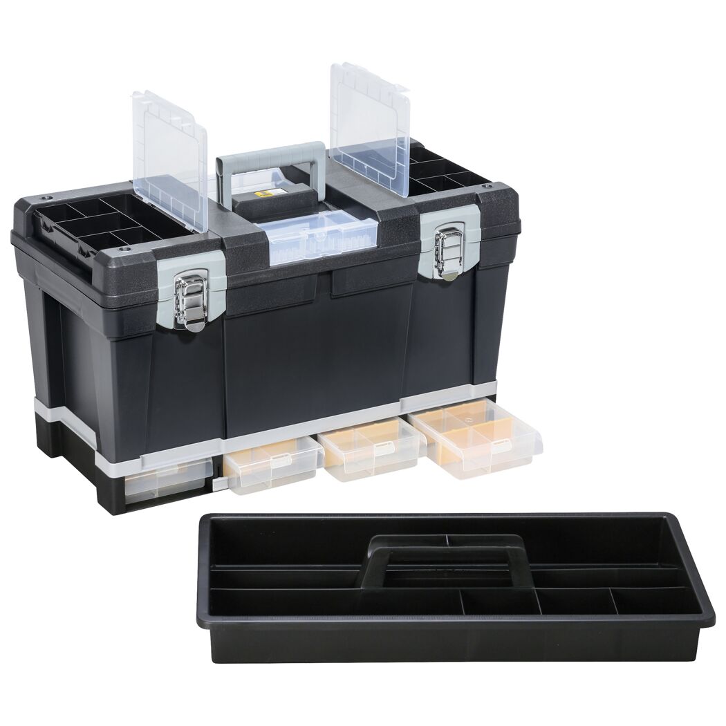 McPlus Werkzeugkoffer 'Depot S 23' schwarz 58 x 28 x 33 cm