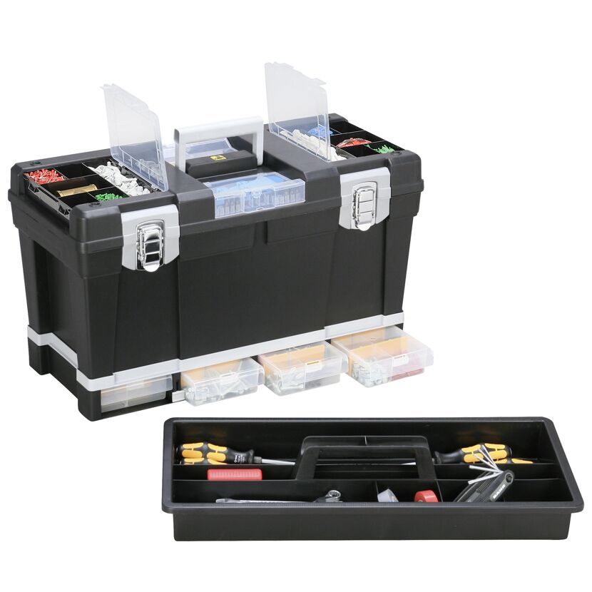 McPlus Werkzeugkoffer 'Depot S 23' schwarz 58 x 28 x 33 cm