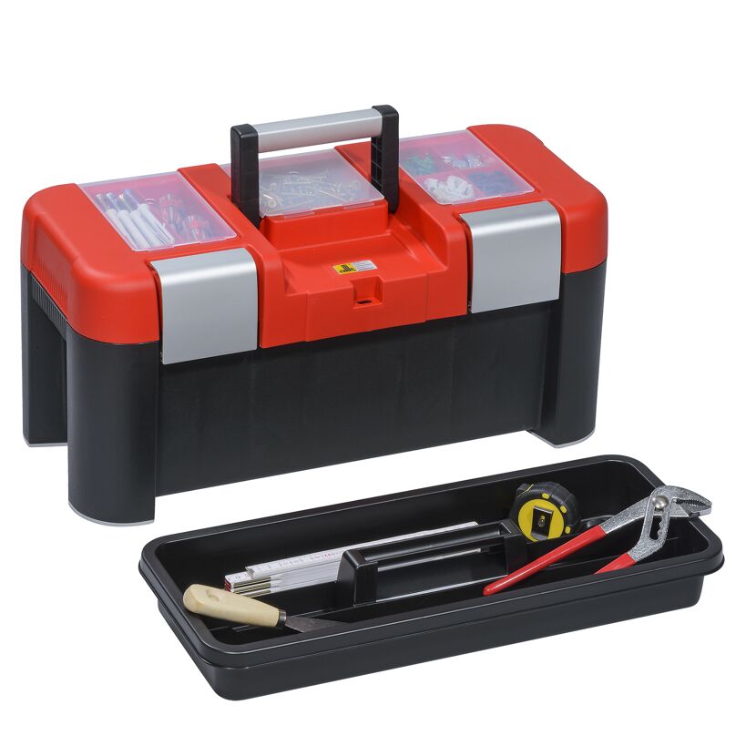 McPlus Profi-Werkzeugkoffer 'Alu 21' rot/schwarz 53 x 25 x 25 cm