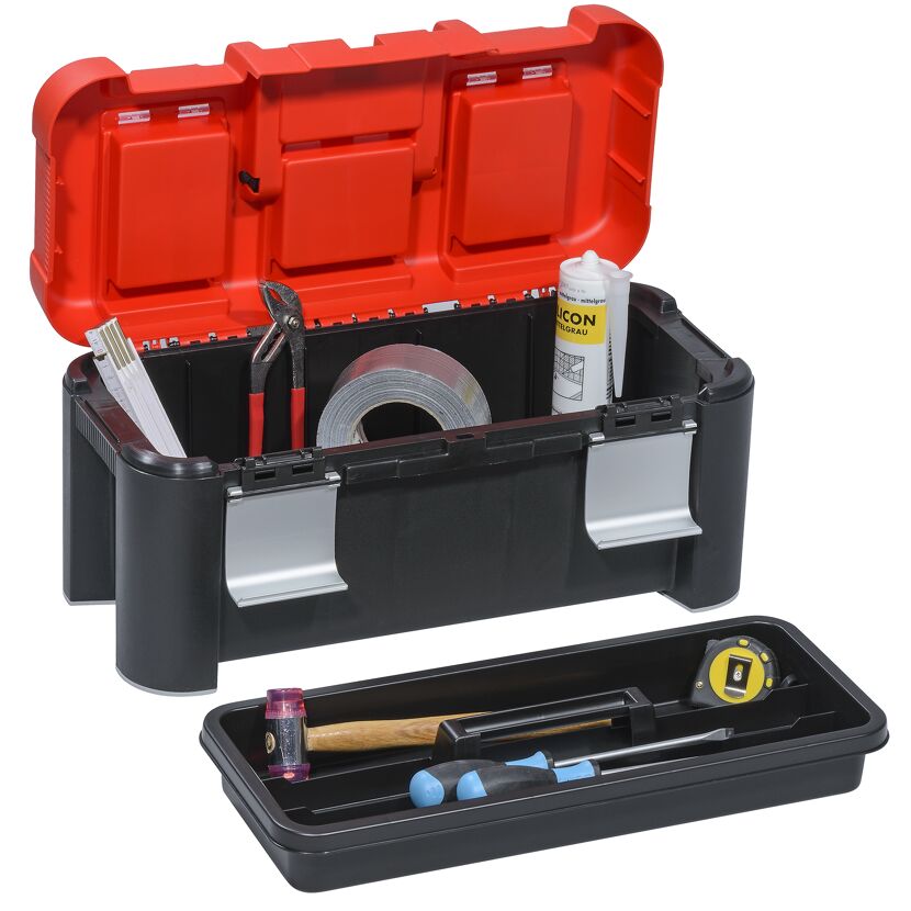 McPlus Profi-Werkzeugkoffer 'Alu 21' rot/schwarz 53 x 25 x 25 cm