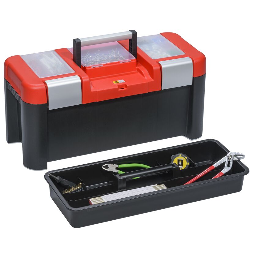 McPlus Profi-Werkzeugkoffer 'Alu 25' rot/schwarz 64 x 29 x 29,5 cm
