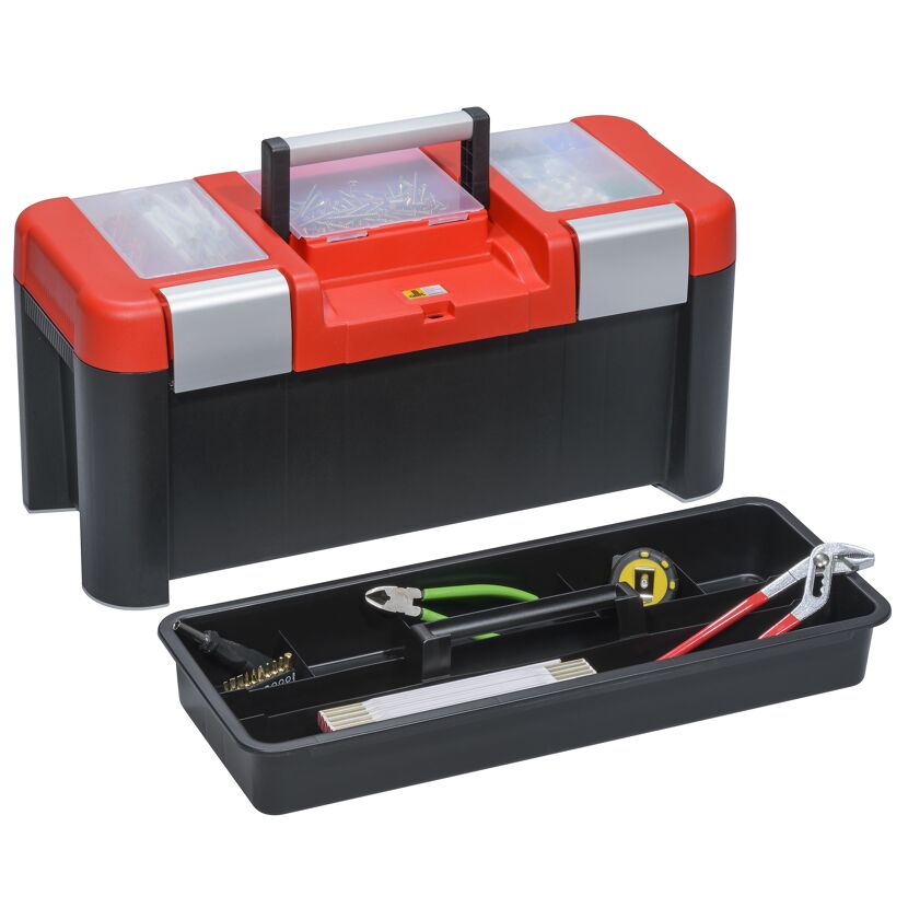 McPlus Profi-Werkzeugkoffer 'Alu 25' rot/schwarz 64 x 29 x 29,5 cm