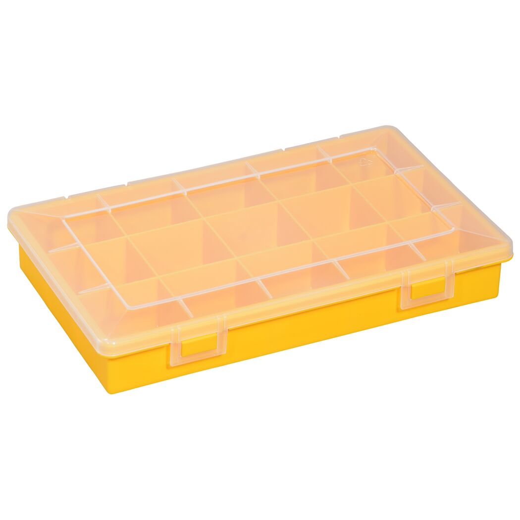 EuroPlus Sortimentskasten 'Basic 29/15' 15 Fächer gelb 29 x 18,5 x 4,6 cm