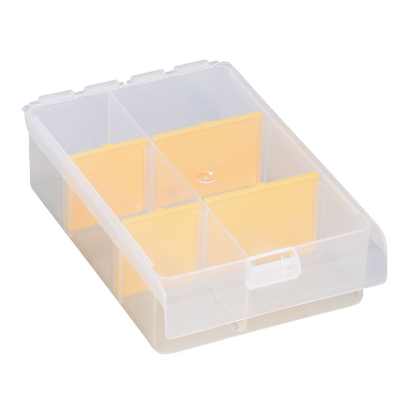 EuroPlus Sortimentskasten 'Basic 11/2-4' 2-6 Fächer transparent 17,5 x 12 x 4,4 cm
