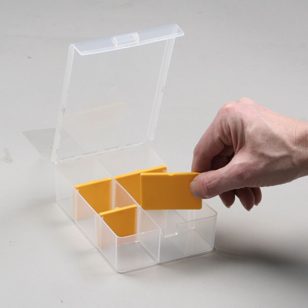 EuroPlus Sortimentskasten 'Basic 11/2-4' 2-6 Fächer transparent 17,5 x 12 x 4,4 cm